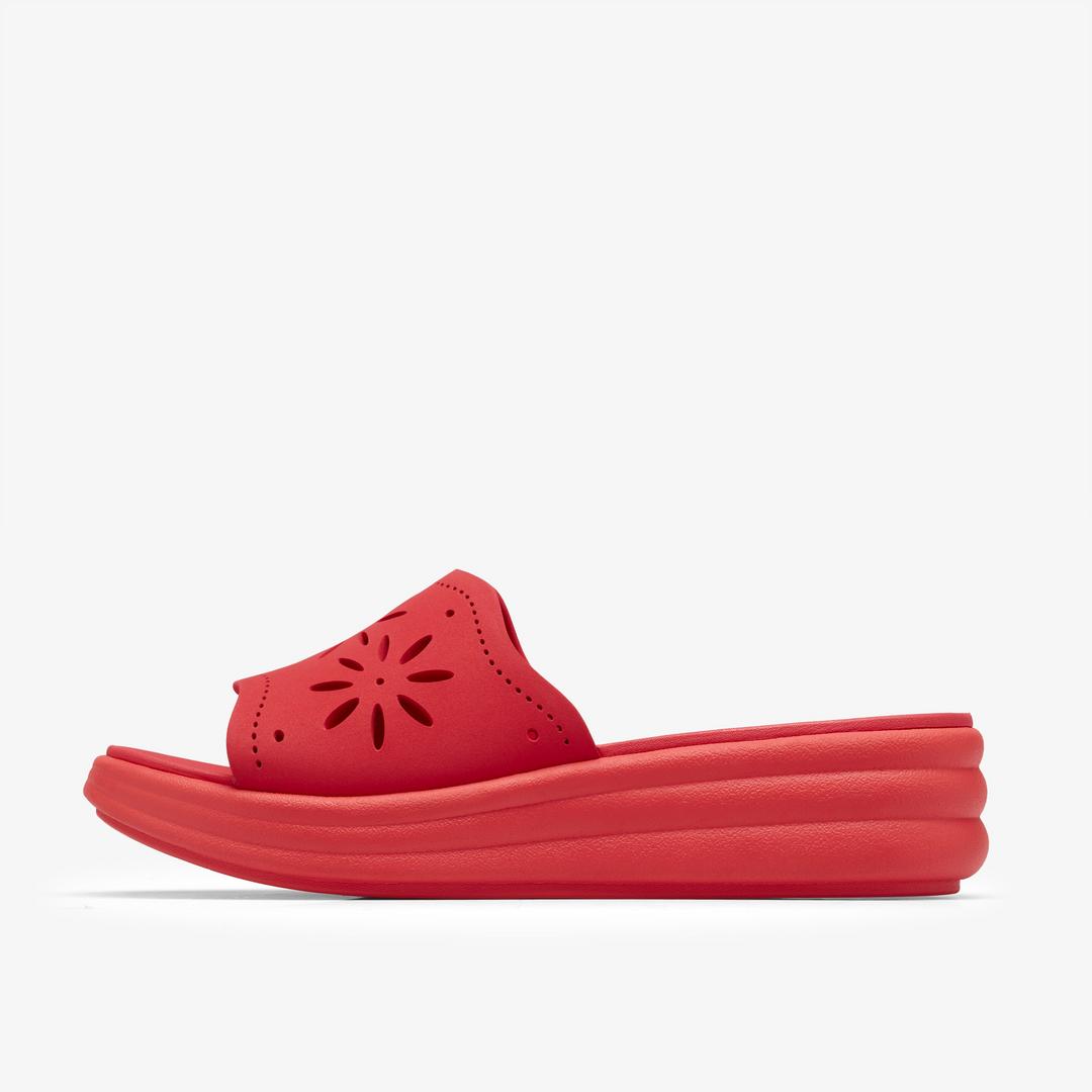 Womens Drift Floral Poppy Red Wedges - Image 2