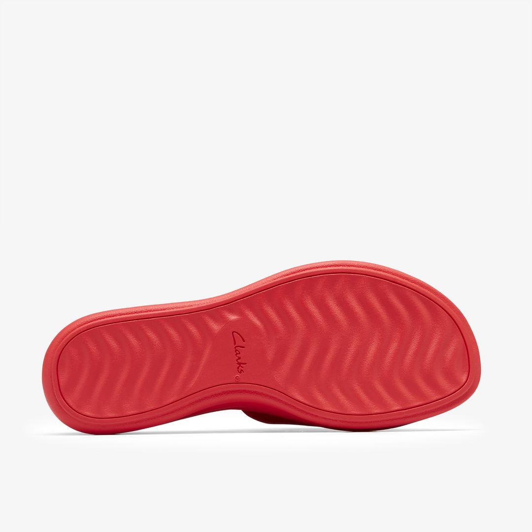 Womens Drift Floral Poppy Red Wedges - Image 3