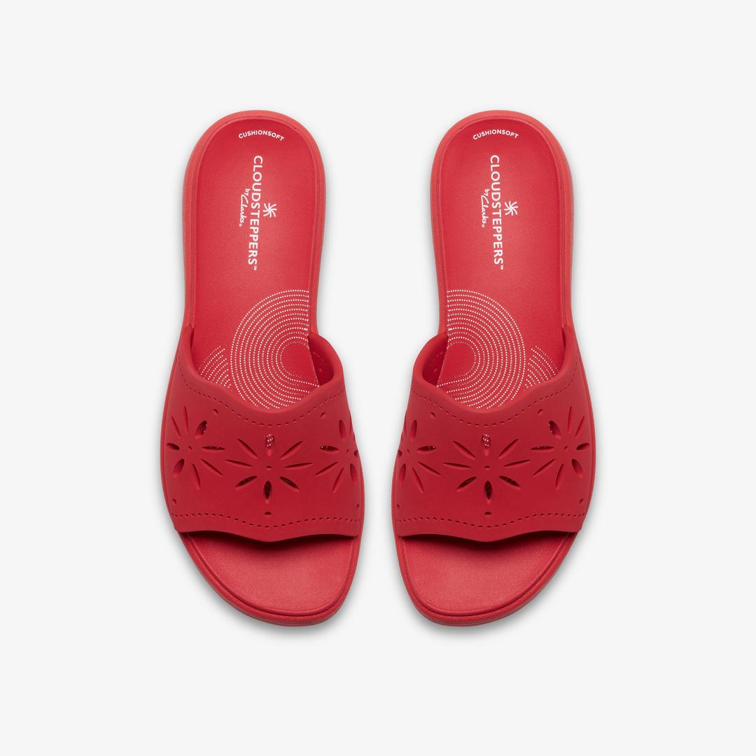 Womens Drift Floral Poppy Red Wedges - Image 6