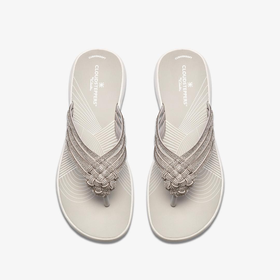 Womens Breeze Gem Silver Flip Flop - Image 6
