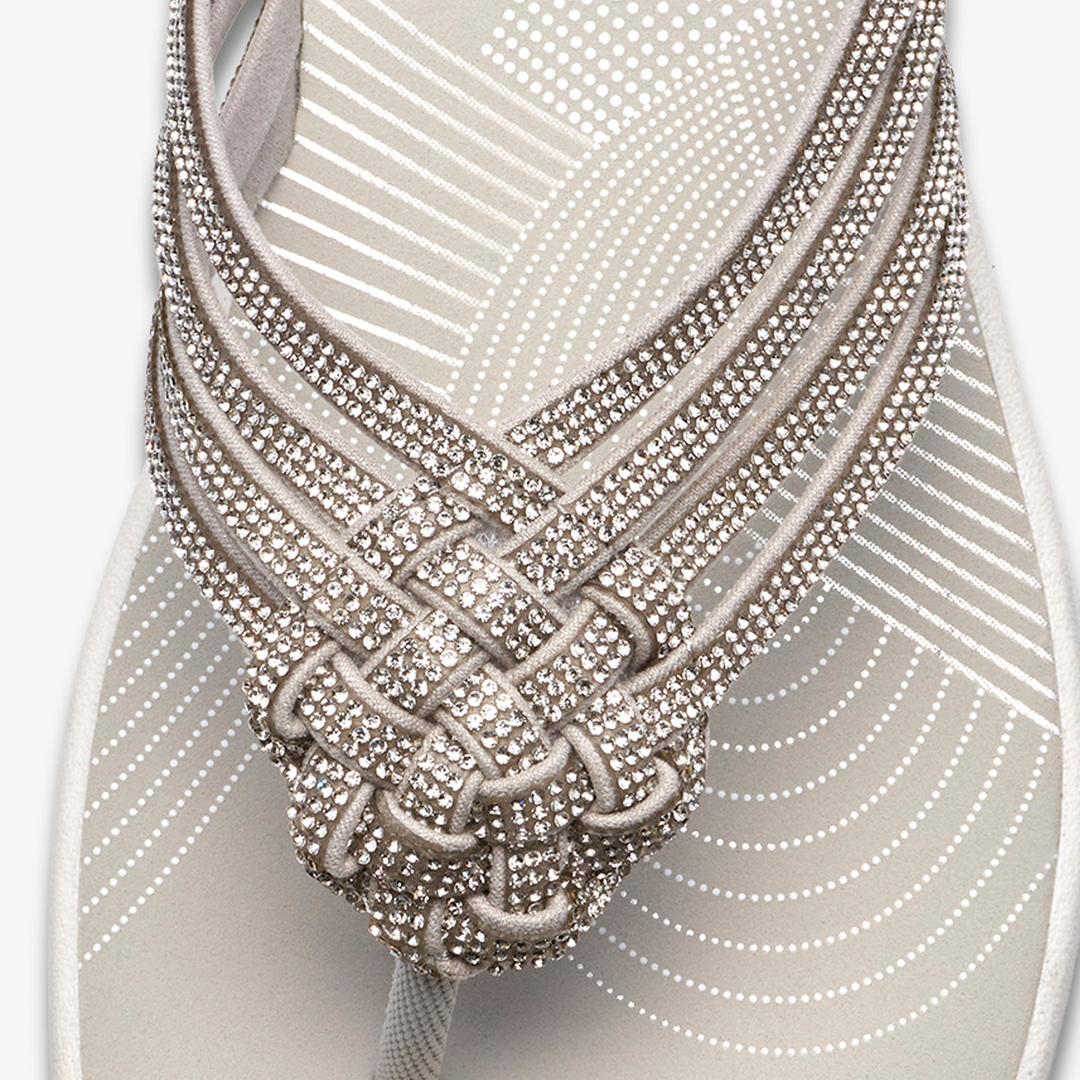Womens Breeze Gem Silver Flip Flop - Image 7