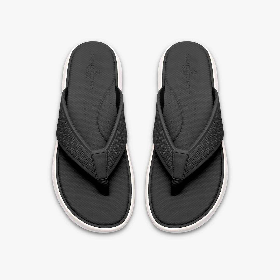 Womens Solevana Post Black Flip Flop - Image 5