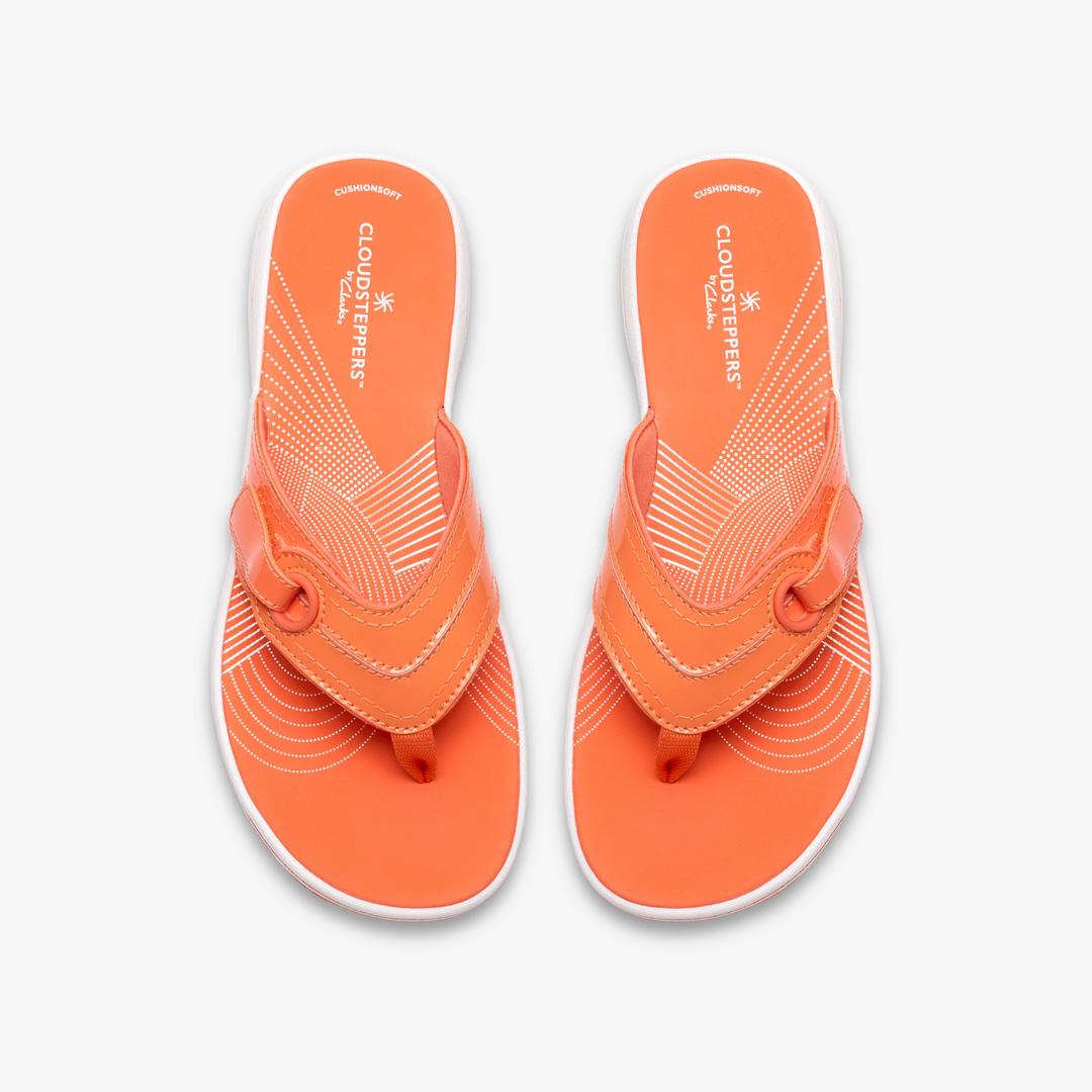 Womens Breeze Reyna Orange Flip Flop - Image 6