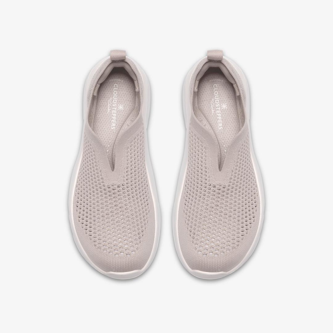 Womens Solevana Knit Pale Grey Sneaker - Image 6