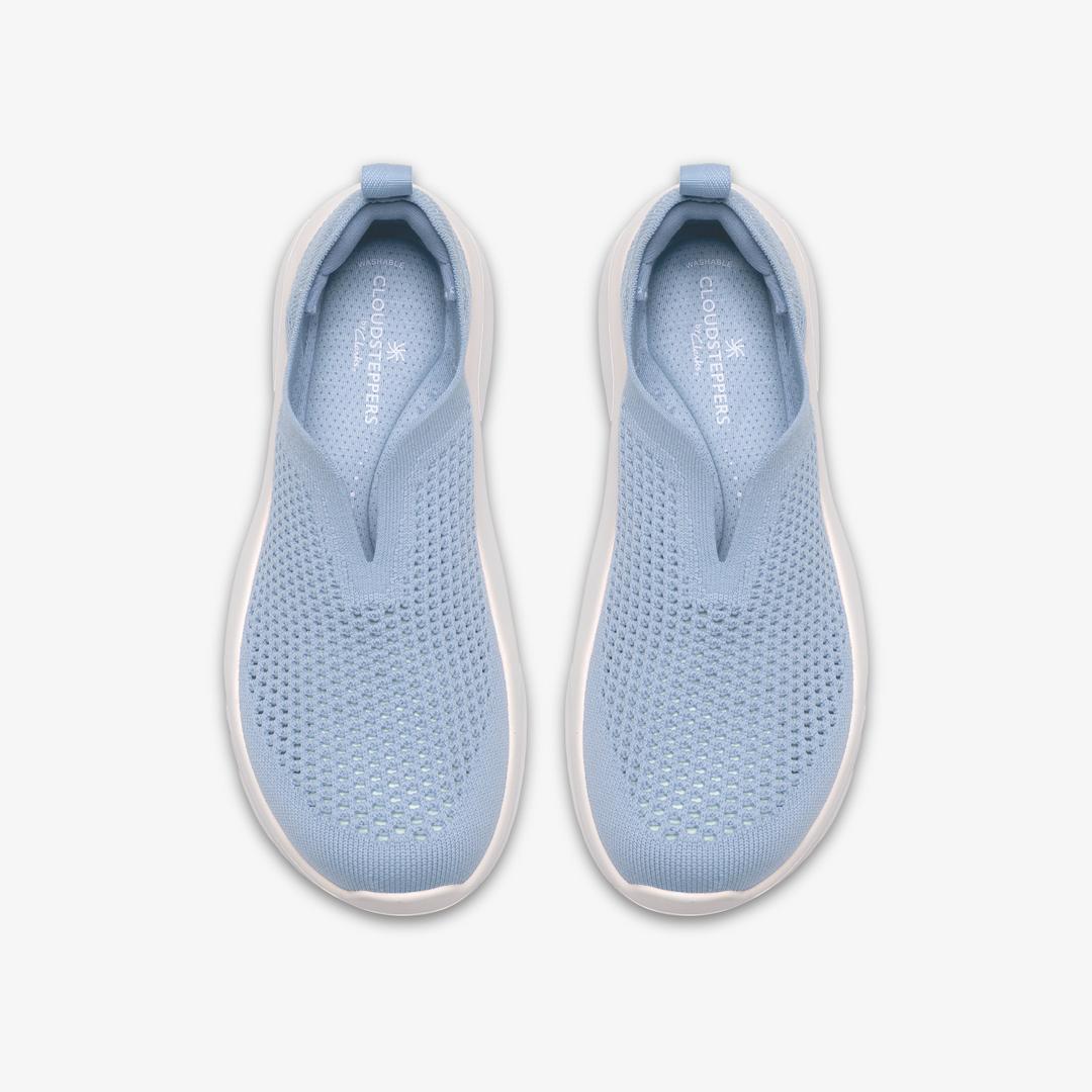 Womens Solevana Knit Light Blue Sneakers - Image 6