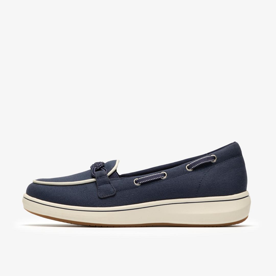 Womens BreezeSky Bay Navy Canvas Loafers - Image 2