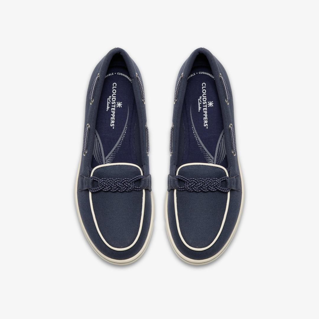 Womens BreezeSky Bay Navy Canvas Loafers - Image 6