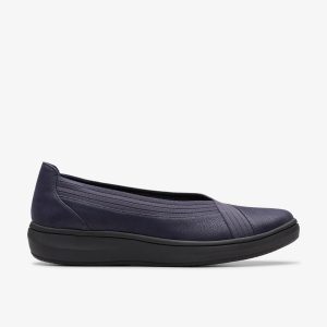 Womens BreezeSky Air Navy Textile Slip-Ons