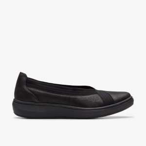 Womens BreezeSky Air Black Textile Slip-Ons