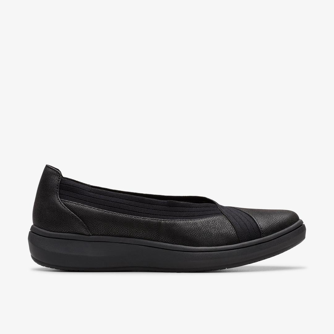 Womens BreezeSky Air Black Textile Slip-Ons