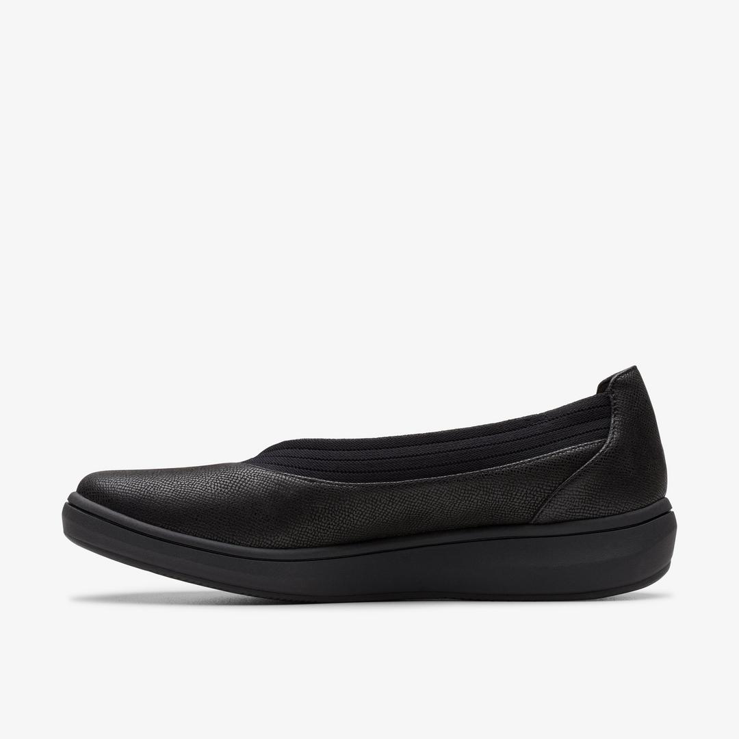 Womens BreezeSky Air Black Textile Slip-Ons - Image 2