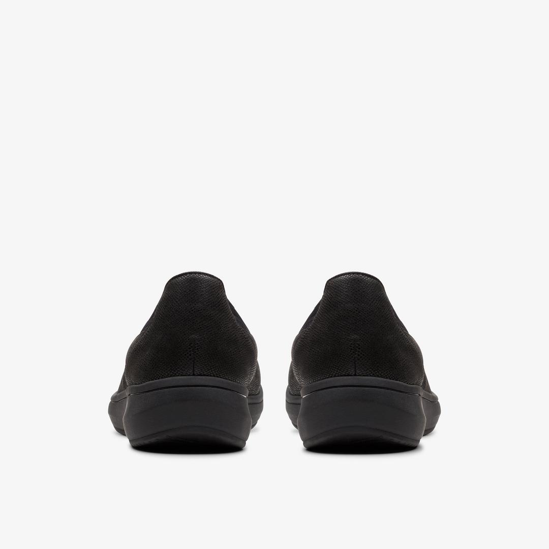 Womens BreezeSky Air Black Textile Slip-Ons - Image 5