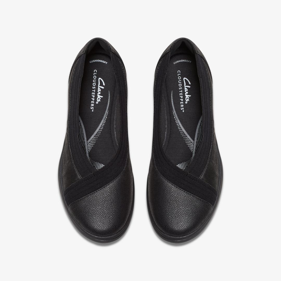 Womens BreezeSky Air Black Textile Slip-Ons - Image 6