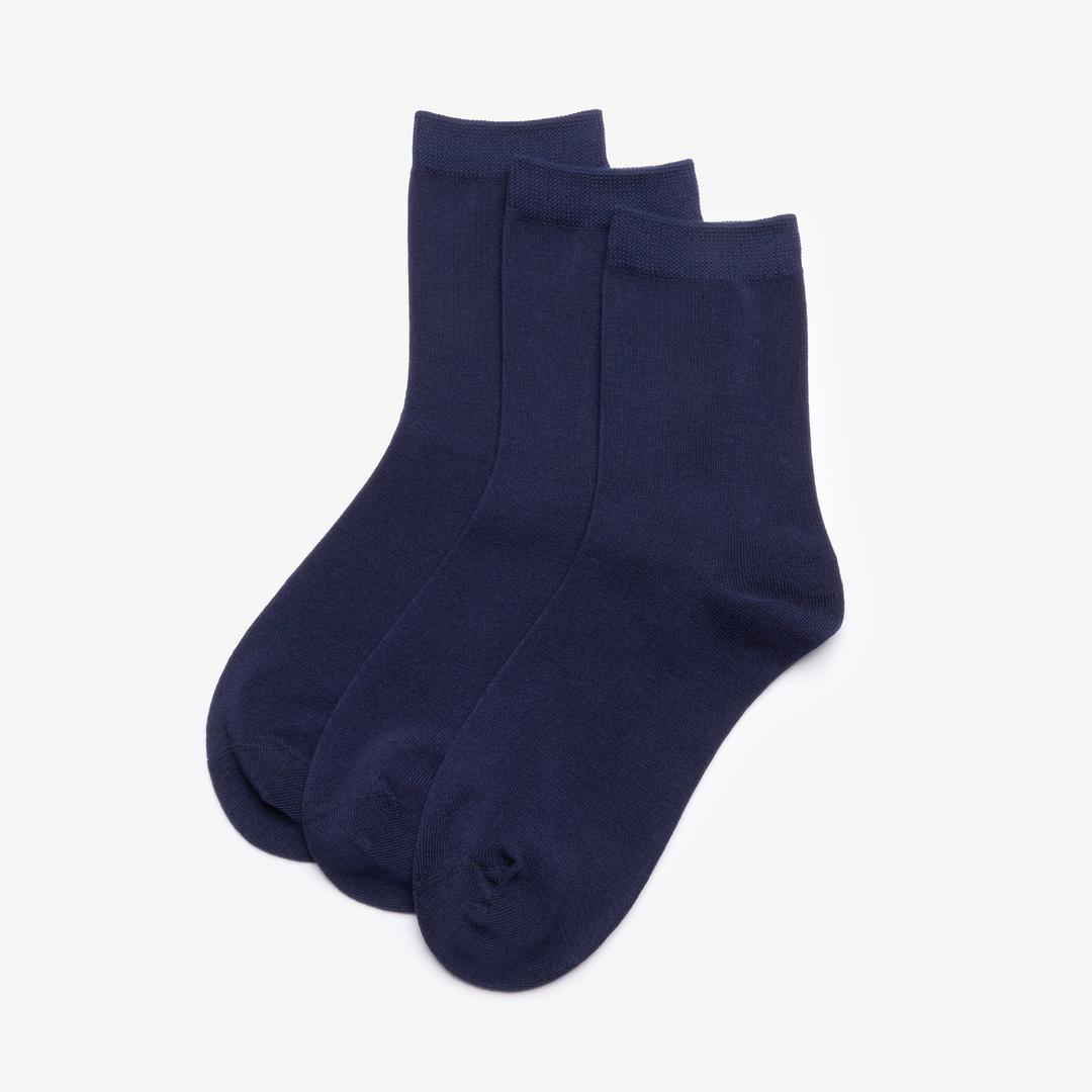 3 Pack Crew. Navy Socks
