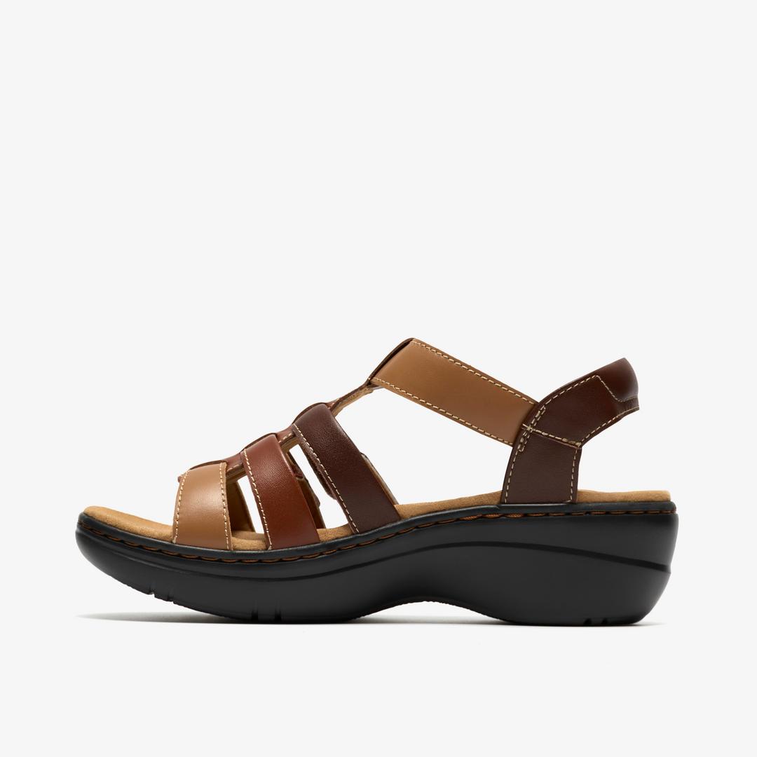 Womens Merliah2 Ruby Tan Combination Wedges - Image 2