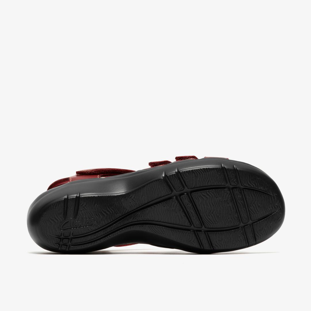 Womens Merliah2 Ruby Red Leather Wedges - Image 3