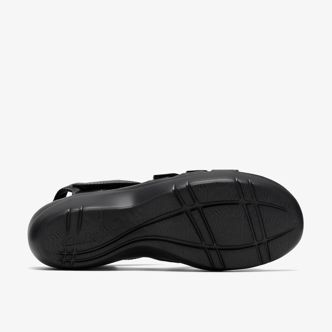 Womens Merliah2 Ruby Black Leather Wedges - Image 4