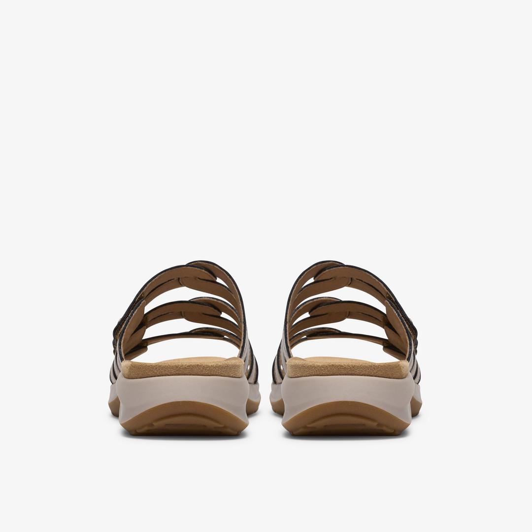 Womens Maelynn Abby Gold Metallic Flat Sandals - Image 5