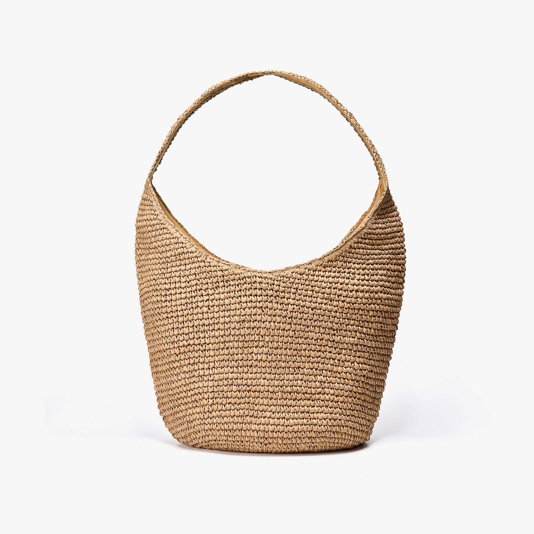 Womens Talia Straw Natural Tote Bag - Image 2