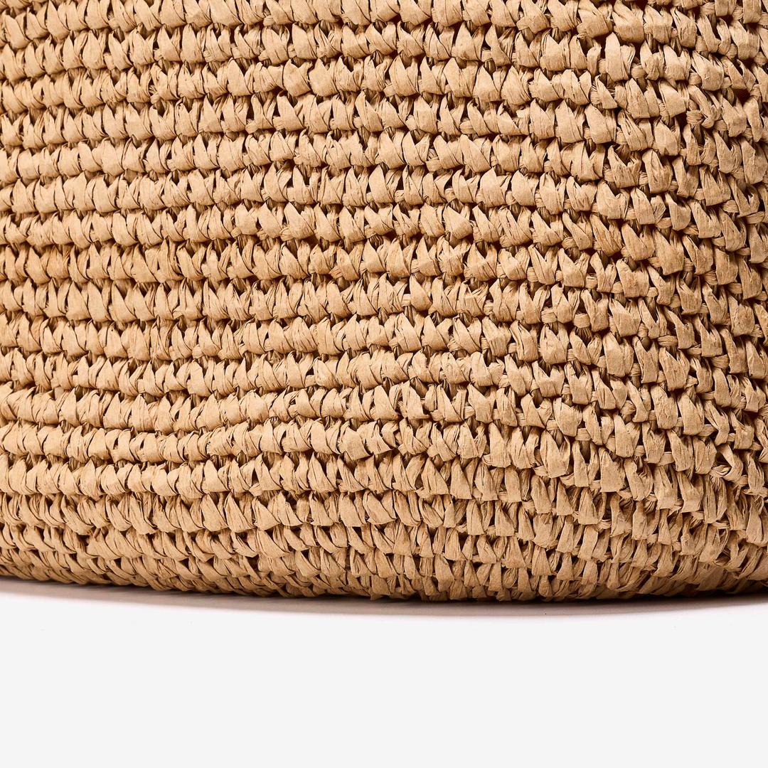 Womens Talia Straw Natural Tote Bag - Image 5