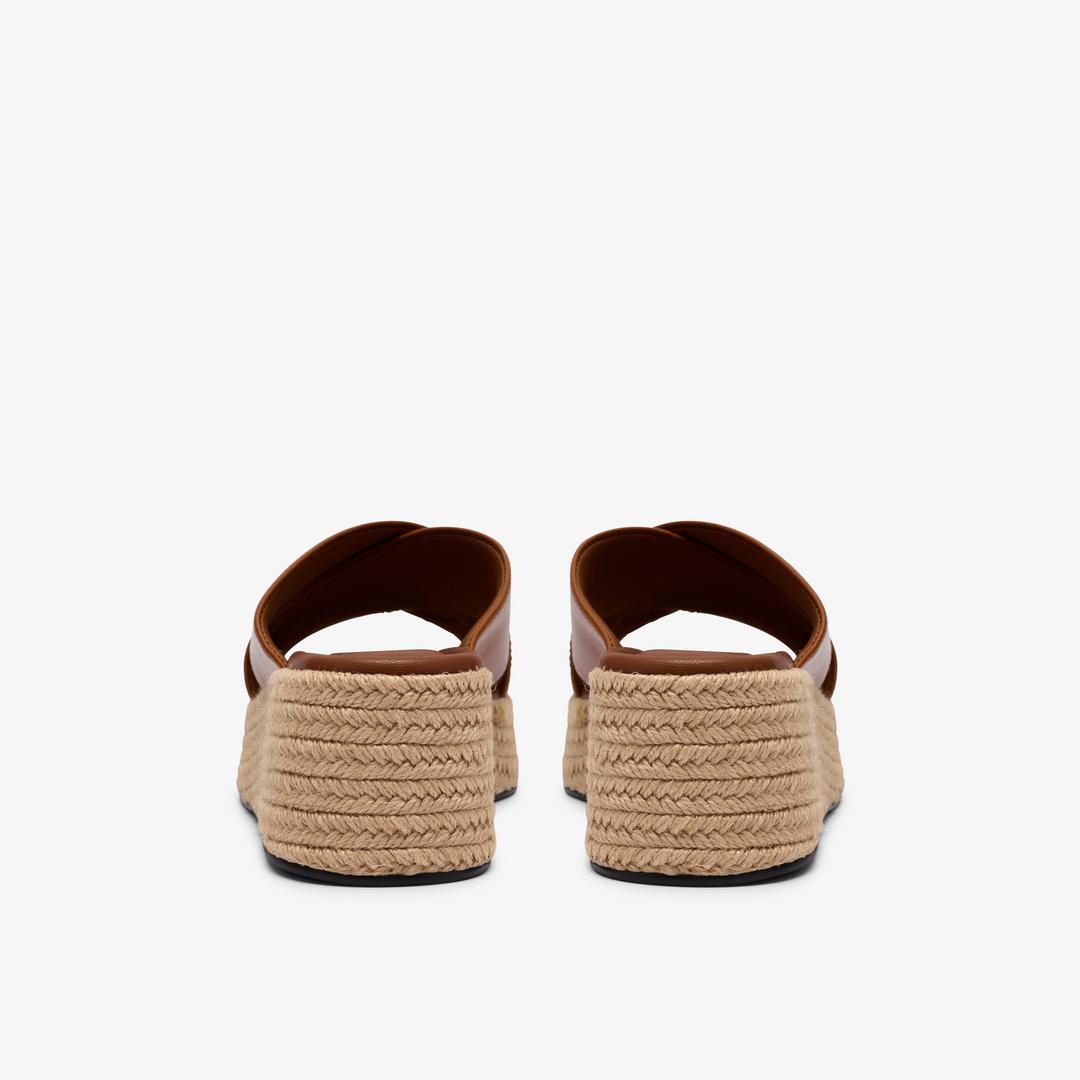 Womens Tessiah Mule2 Tan Leather Wedges - Image 5