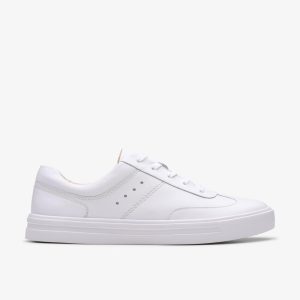 Womens Makea Court White Leather Sneakers