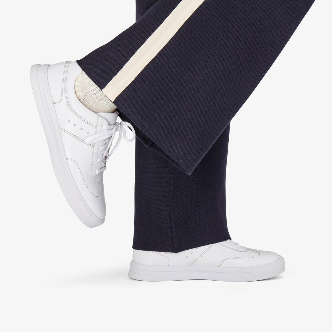 Womens Makea Court White Leather Sneakers - Image 2