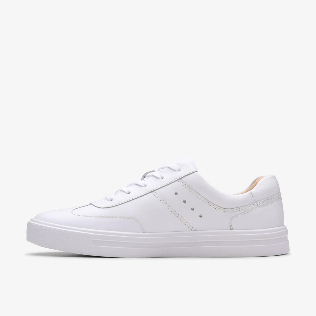 Womens Makea Court White Leather Sneakers - Image 3