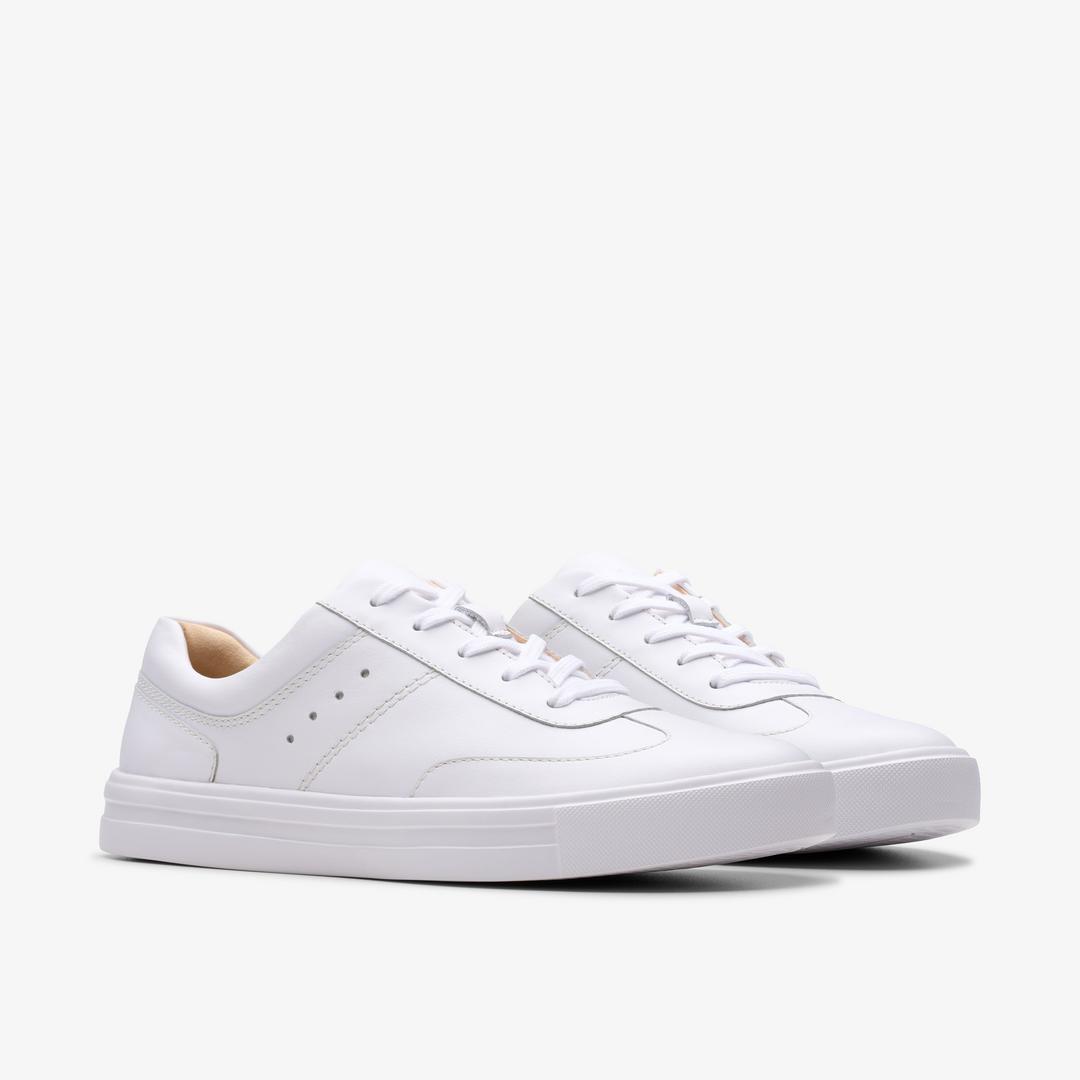 Womens Makea Court White Leather Sneakers - Image 5