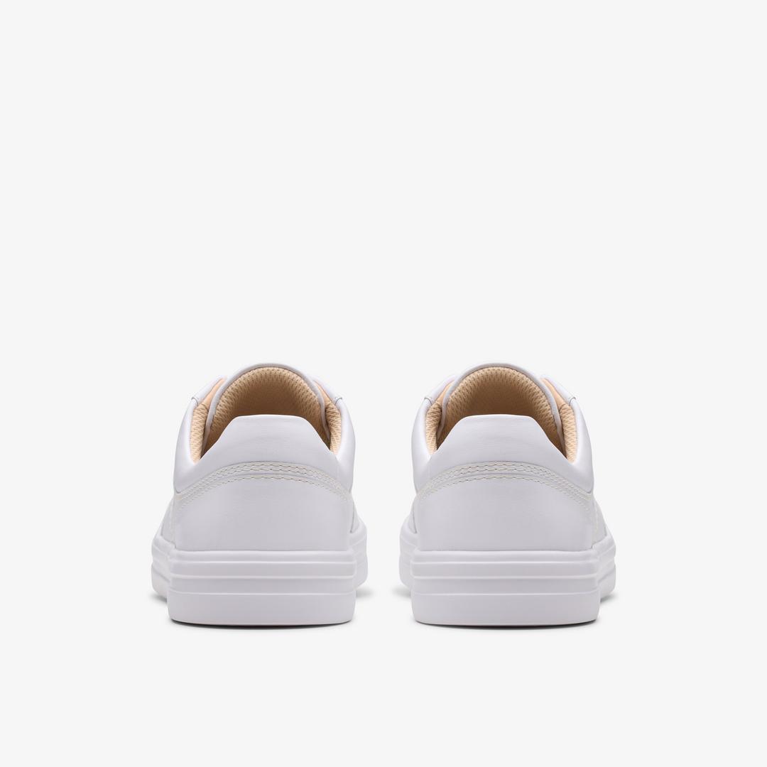 Womens Makea Court White Leather Sneakers - Image 6