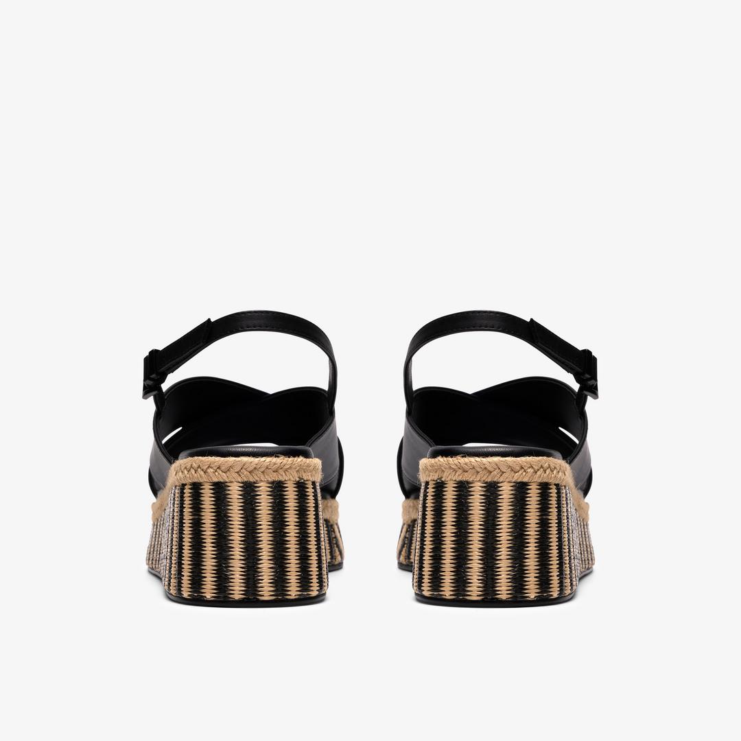 Womens Tessiah Cross2 Black Interest Wedges - Image 5