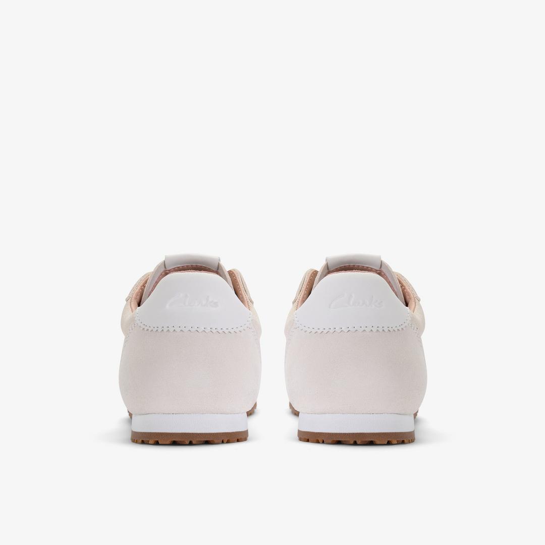 Womens Moritz Lo2 Off White Suede Sneakers - Image 4