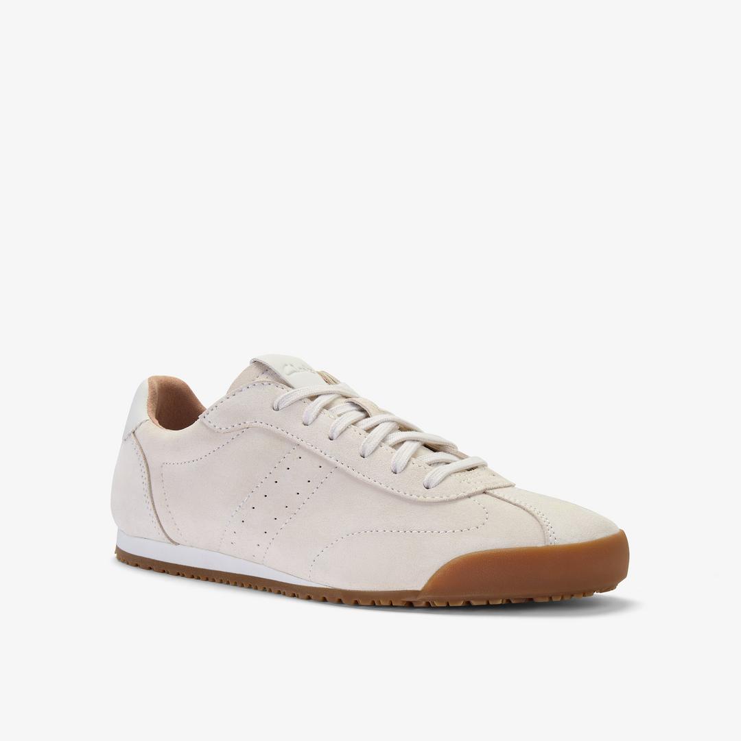 Womens Moritz Lo2 Off White Suede Sneakers - Image 5