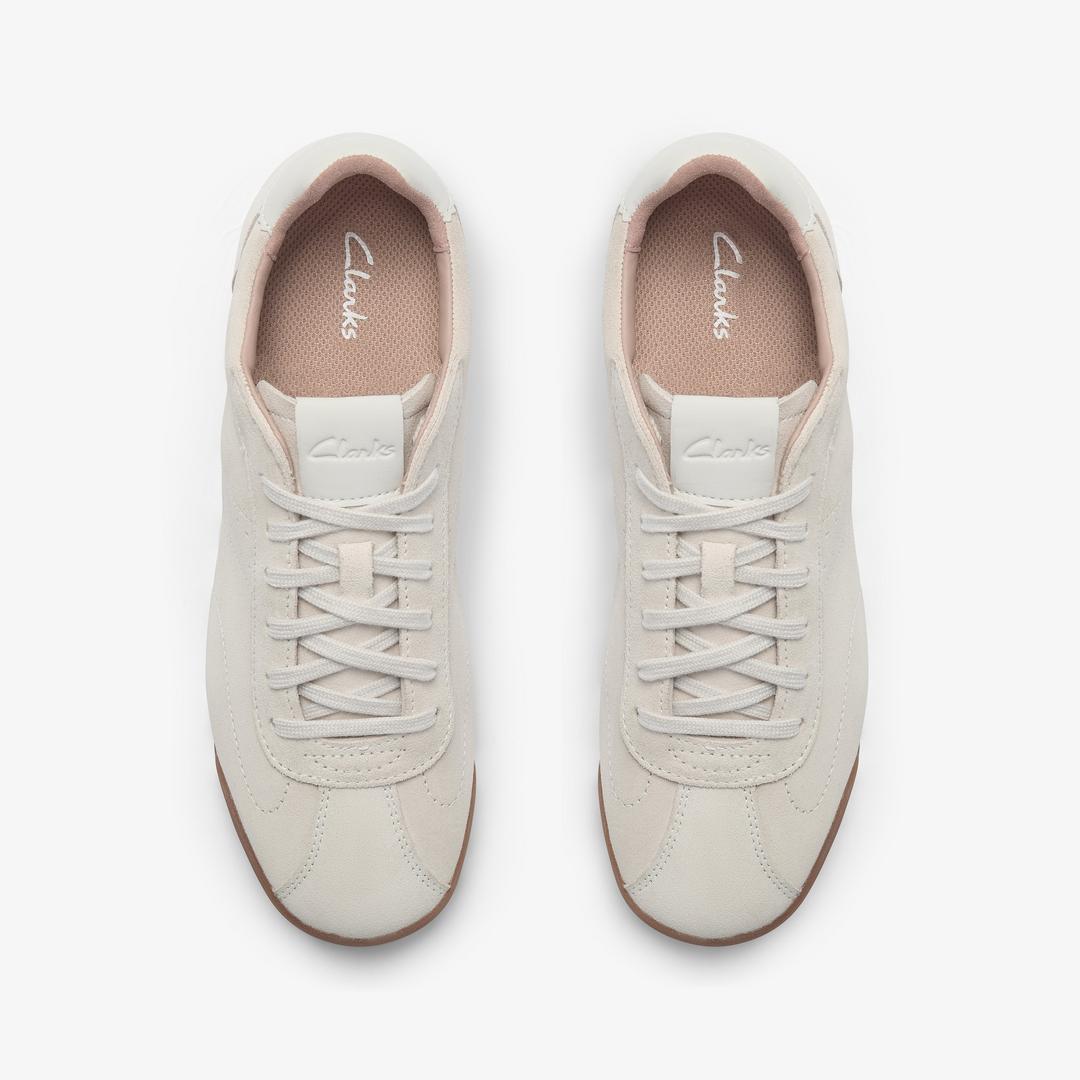 Womens Moritz Lo2 Off White Suede Sneakers - Image 6
