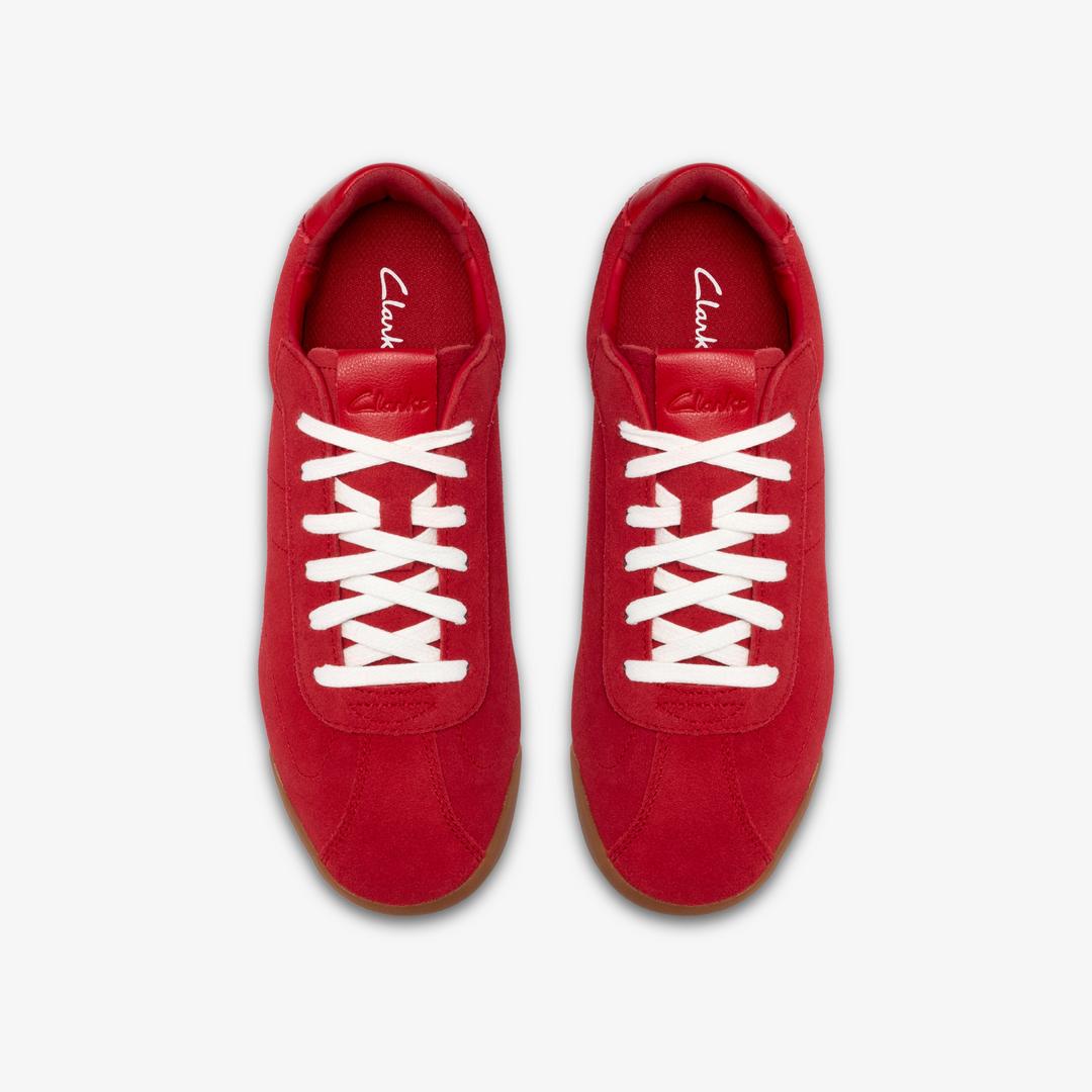 Womens Moritz Lo2 Red Suede Sneakers - Image 6