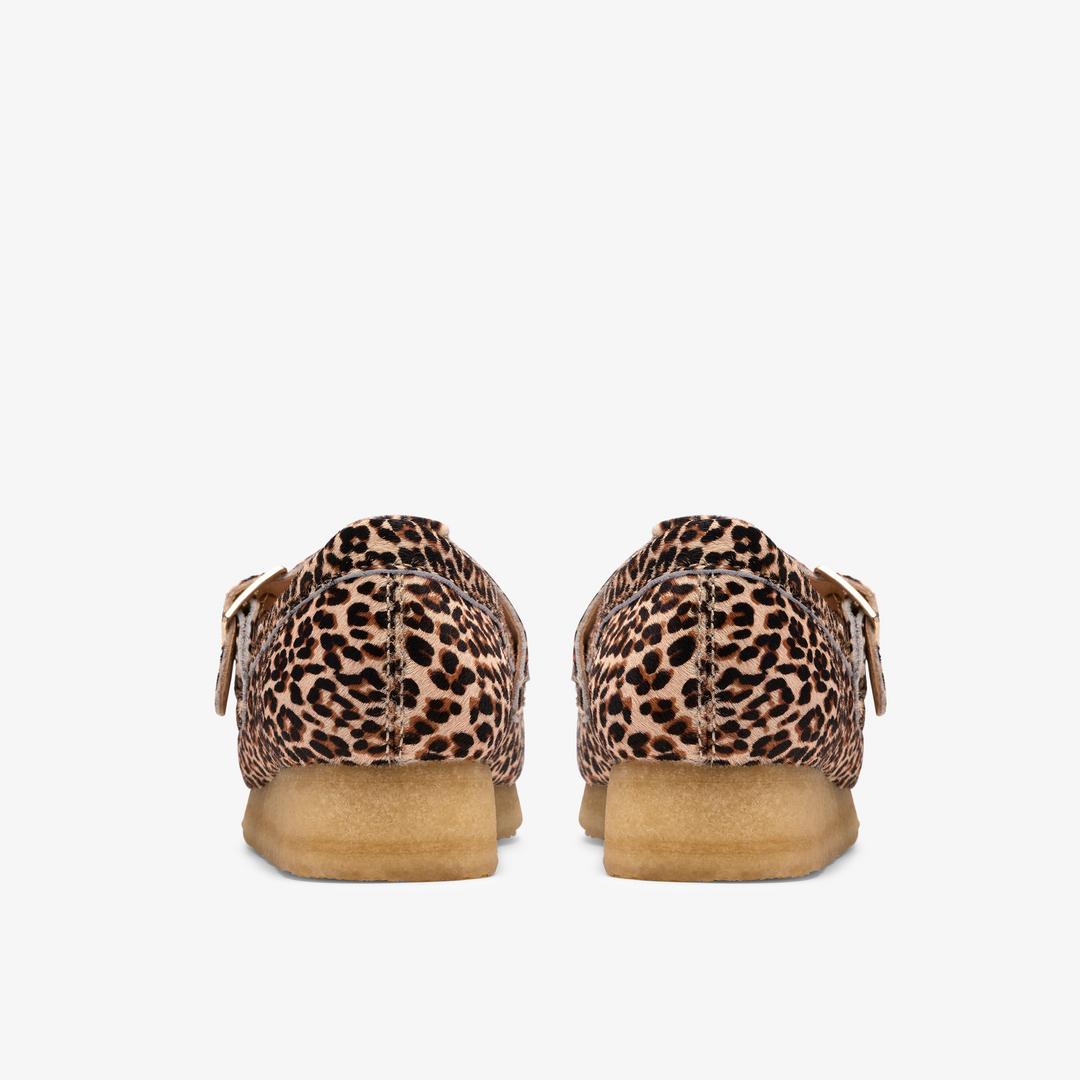 Womens Wallabee T Bar Leopard Print Shoes - Image 5