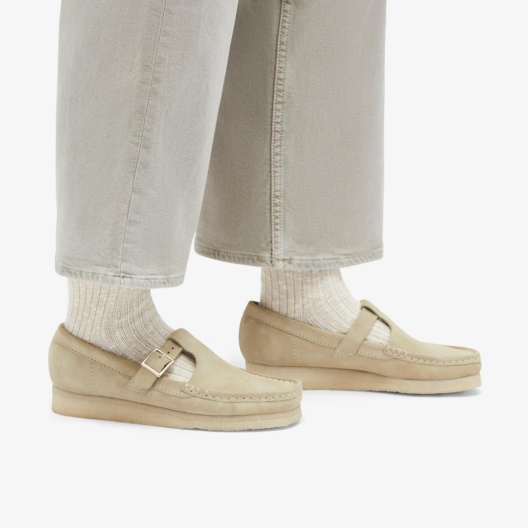Women's Wallabee T-Bar Maple Suede Moccasins - Image 2