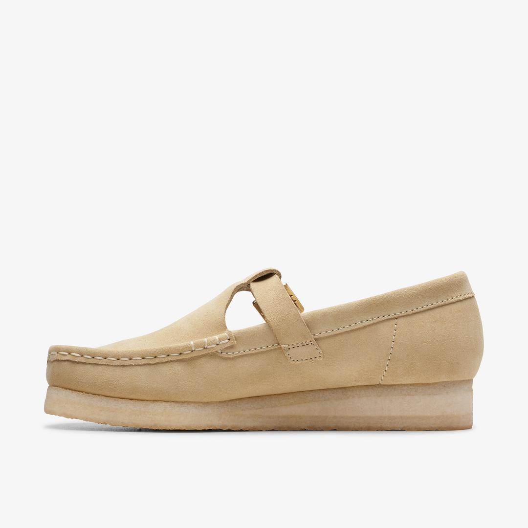 Women's Wallabee T-Bar Maple Suede Moccasins - Image 3