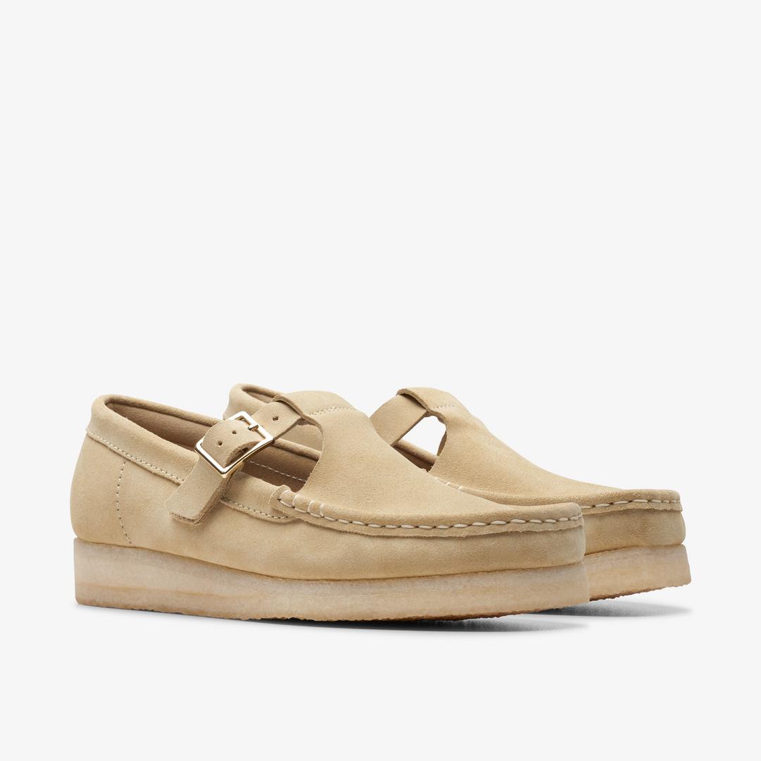 Women's Wallabee T-Bar Maple Suede Moccasins - Image 5