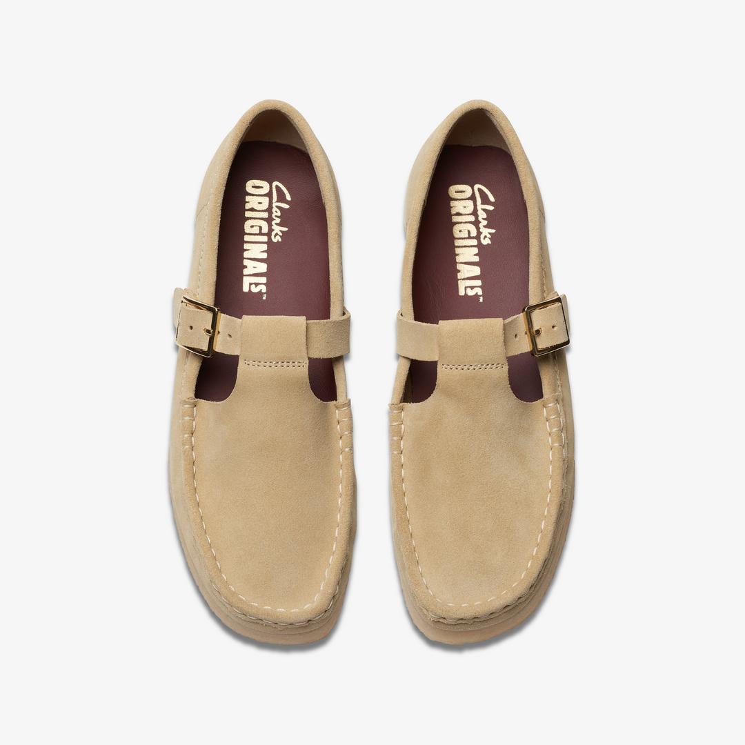 Women's Wallabee T-Bar Maple Suede Moccasins - Image 7