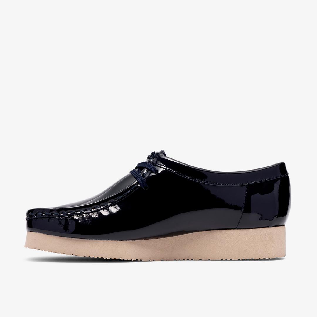Womens Wallabee 2604 Navy Patent Wallabees - Image 3
