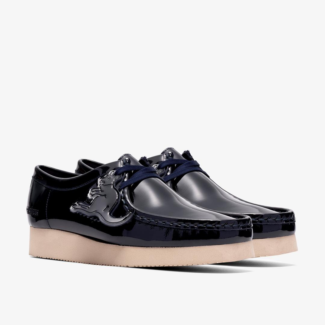 Womens Wallabee 2604 Navy Patent Wallabees - Image 5