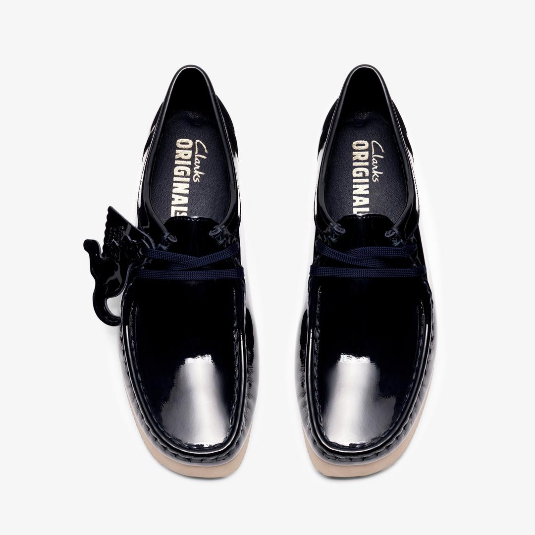 Womens Wallabee 2604 Navy Patent Wallabees - Image 7