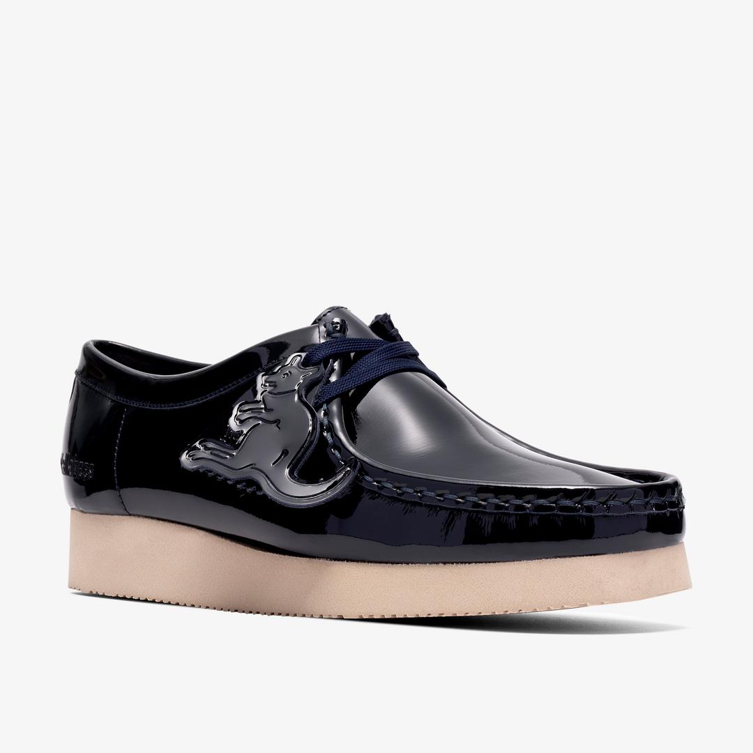 Womens Wallabee 2604 Navy Patent Wallabees - Image 8