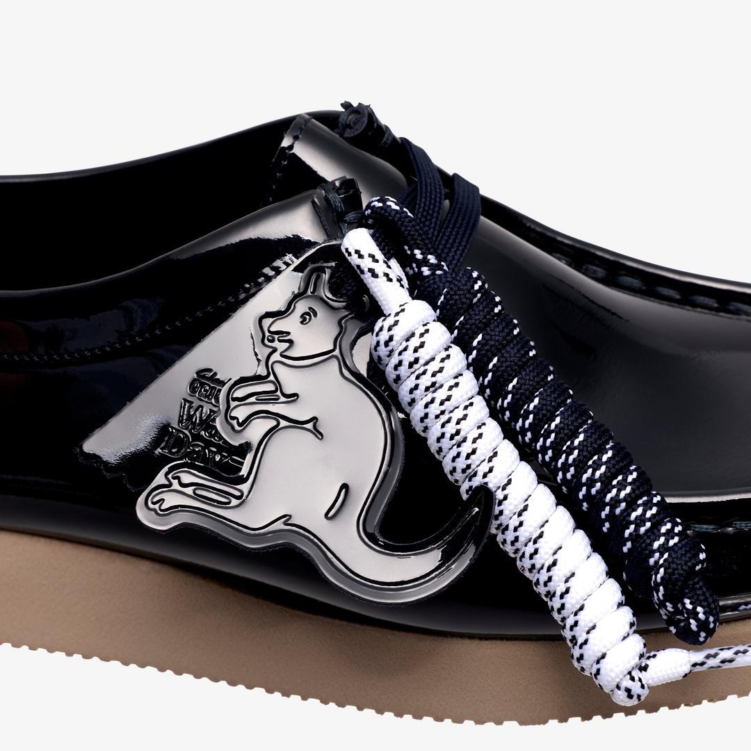 Womens Wallabee 2604 Navy Patent Wallabees - Image 9