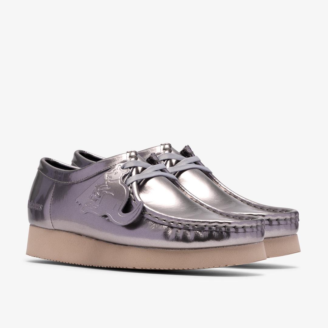 Womens Wallabee 2604 Silver Patent Wallabees - Image 5
