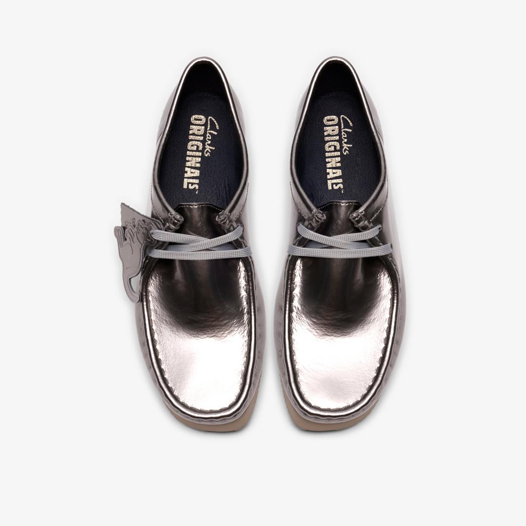 Womens Wallabee 2604 Silver Patent Wallabees - Image 7