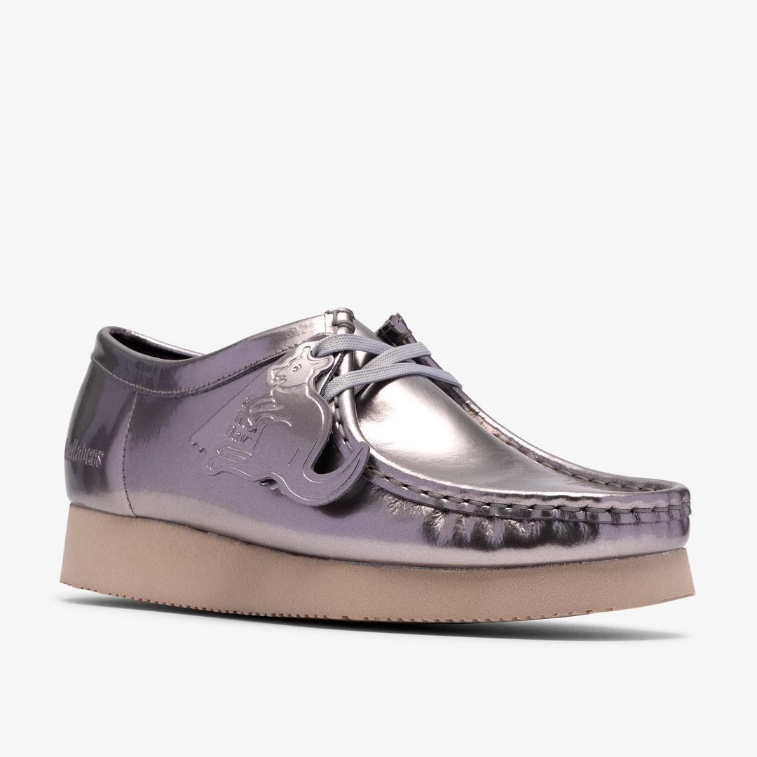 Womens Wallabee 2604 Silver Patent Wallabees - Image 8