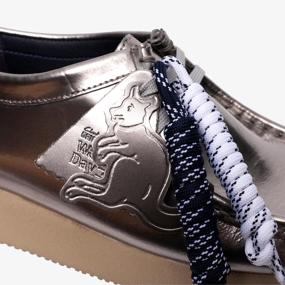 Womens Wallabee 2604 Silver Patent Wallabees - Image 9