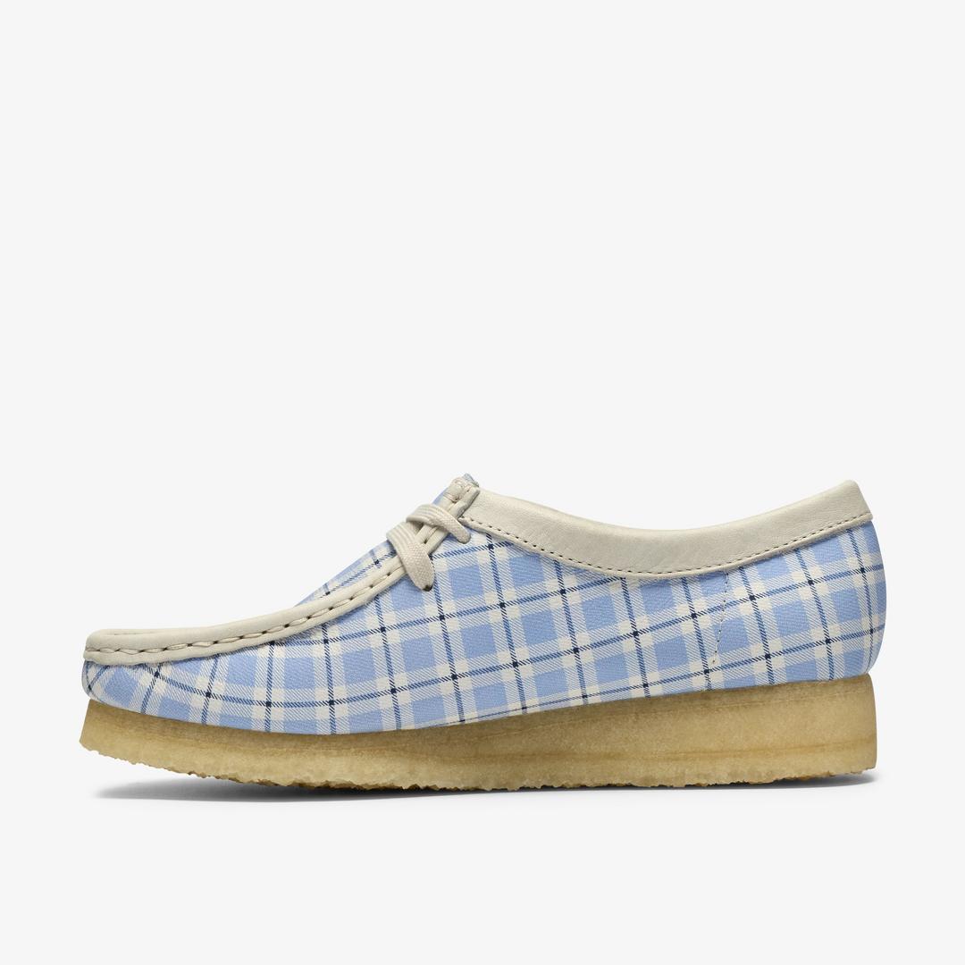 Womens Wallabee Gingham Blue Check - Image 3